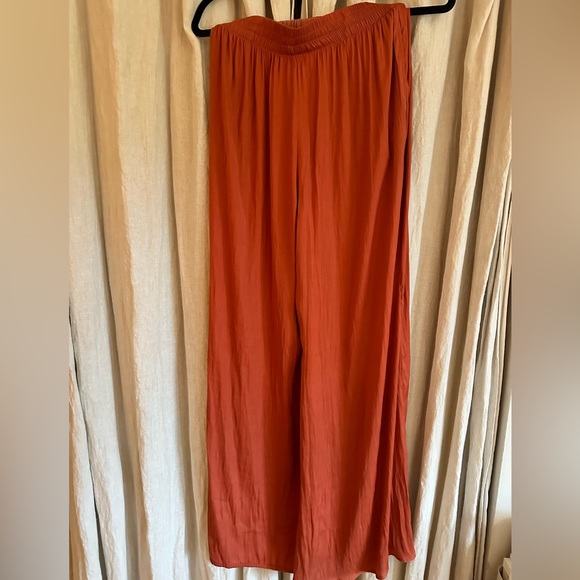 ZARA - BNWT COPPER FLOWING PALAZZO WIDE LEG TROUSERS - Picture 2 of 2